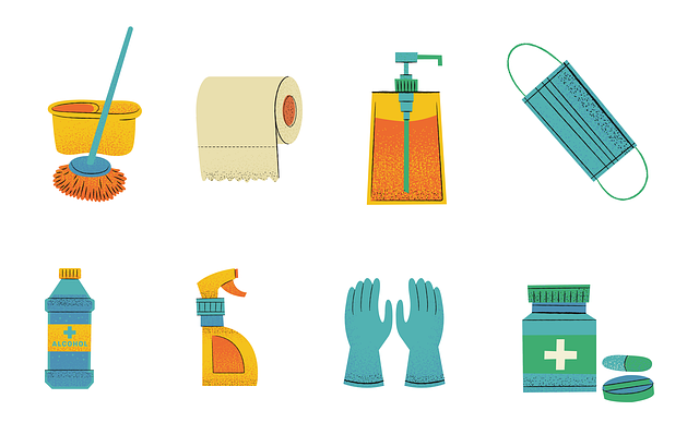 illustration of medical cleaning service